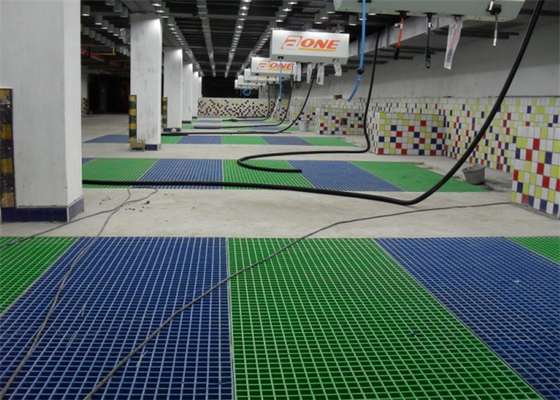 Lave-autos en fibre de verre pour passerelles, Grilles de drainage en fibre de verre faciles à nettoyer