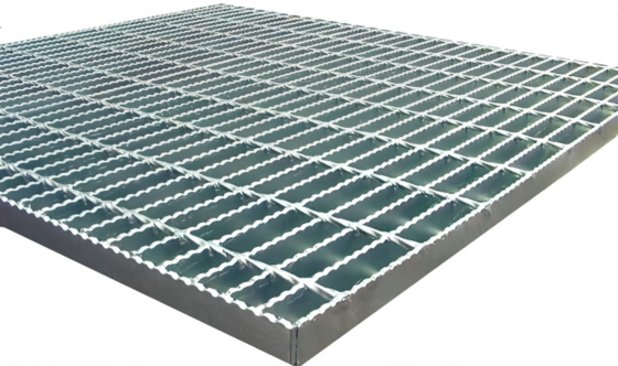 Matériaux de construction Barres galvanisées métalliques d'acier Grille avec pinces de fixation pour les projets municipaux