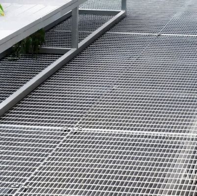 Poids de la grille de plancher de barres d'acier galvanisées DIP chaud à forte charge
