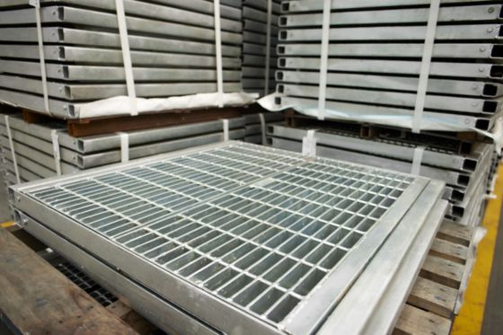 Travail lourd 19W4 Aluminium, acier galvanisé, acier inoxydable, plancher de la passerelle, barres en acier, grille de drainage, couverture de fossé