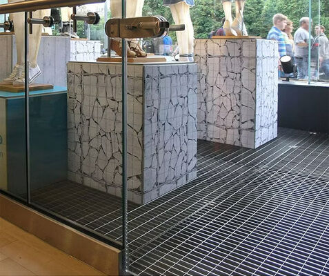 Grille en acier galvanisé à chaud robuste, grille de caillebotis au prix d'usine