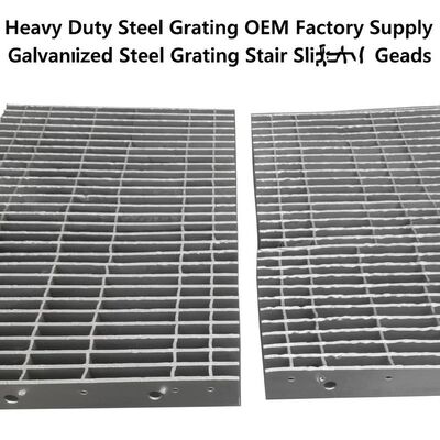 Marches d'escalier antidérapantes en acier galvanisé à chaud pour plates-formes industrielles