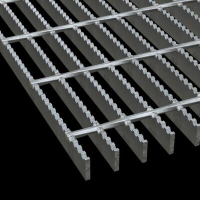 Grille en acier dentelé antirouille avec galvanisation à chaud pour plates-formes durables
